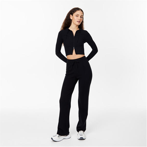 Jack Wills Knitted Zip Hoodie Women Black