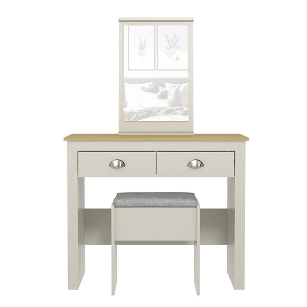 Jack Wills Lancaster 2 Drawer Dressing Table Set Grey