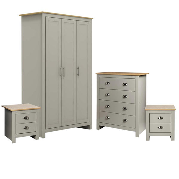 Jack Wills Lancaster Bedroom 4 Piece Set Grey