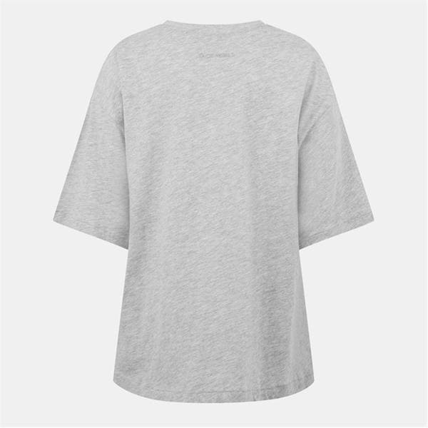 Jack Wills Laundered T Shirt Womens Grey Marl