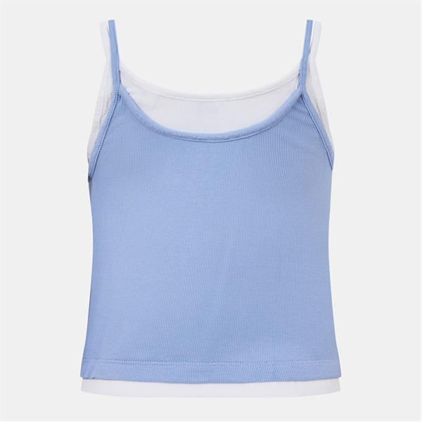 Jack Wills Layered Cami Vest Soft Blue/White