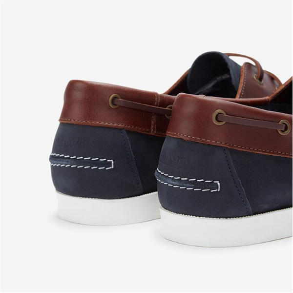 Jack Wills Leather Boat Shoes Navy