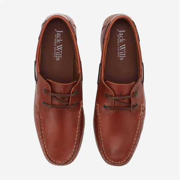 Jack Wills Leather Boat Shoes Tan