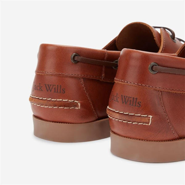 Jack Wills Leather Boat Shoes Tan