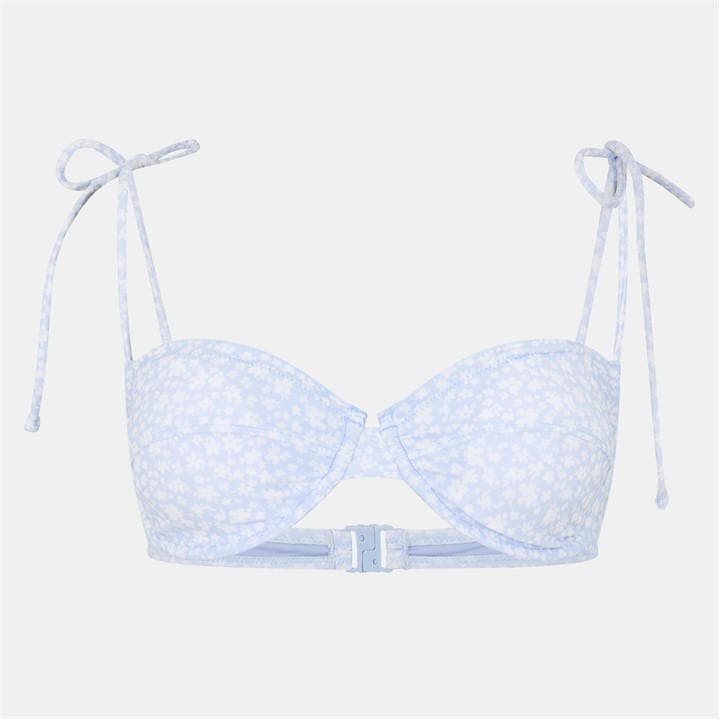 Jack Wills Lettuce Edg BikTp Ld53 Blue Ditsy