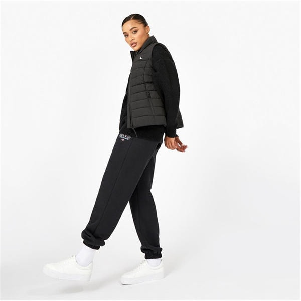 Jack Wills Lightweight Puffer Gilet Womens Black