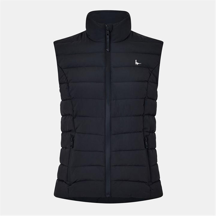 Jack Wills Lightweight Puffer Gilet Womens Black