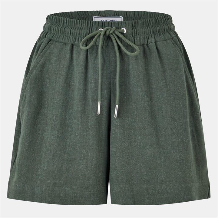 Jack Wills Linen Blend Shorts Khaki