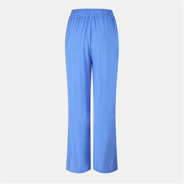 Jack Wills Linen Blend Wide Leg Trousers Ultra Marine