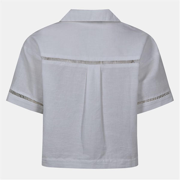 Jack Wills Linen Broderie Shirt Bright White