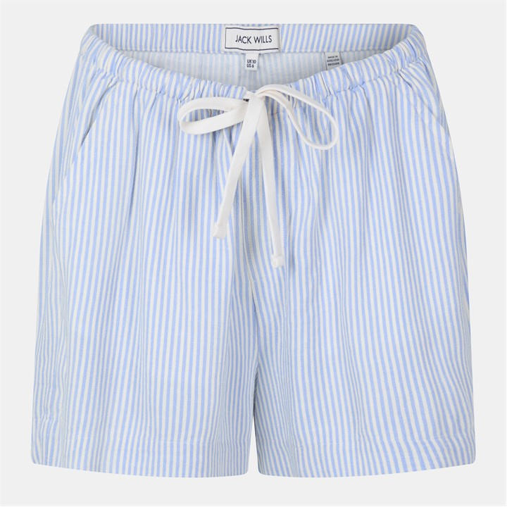 Jack Wills Linen Shorts Blue Stripe
