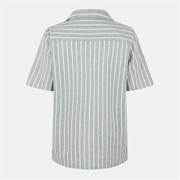 Jack Wills Linen Stripe Shirt Sage Stripe