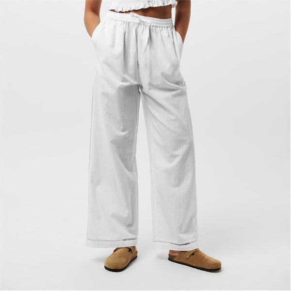 Jack Wills Linen Trousers Bright White