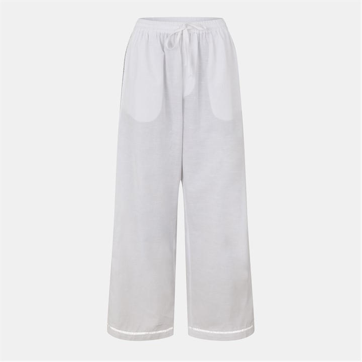 Jack Wills Linen Trousers Bright White