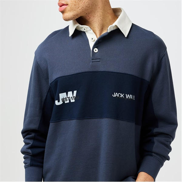 Jack Wills Logo Rugby Polo Night Sky