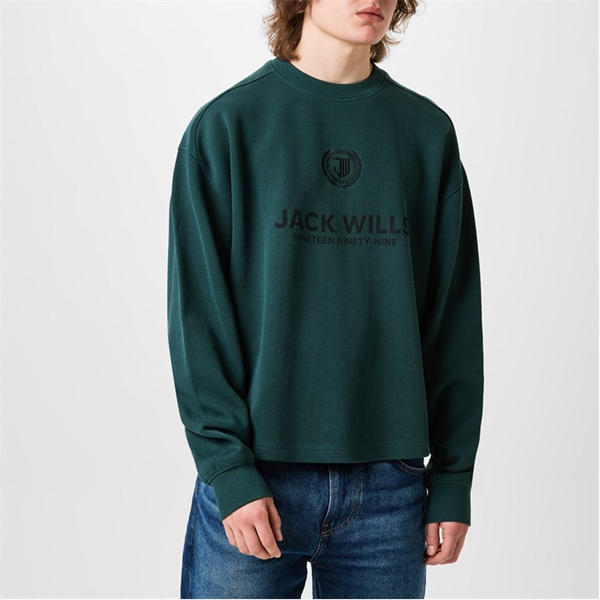 Jack Wills Logo Sweatshirt Evergreen