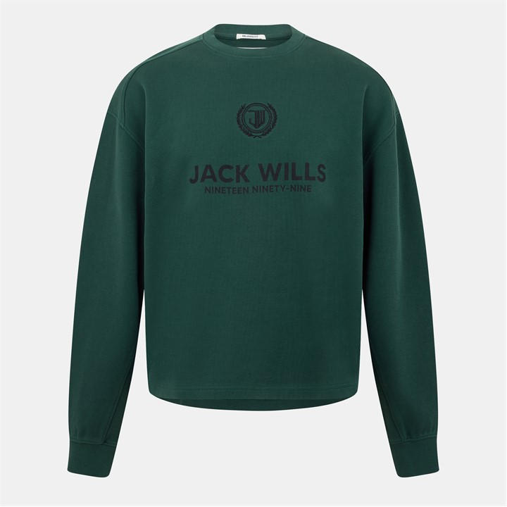 Jack Wills Logo Sweatshirt Evergreen