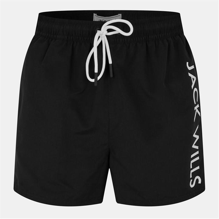Jack Wills Logo Swim Short Mens Black