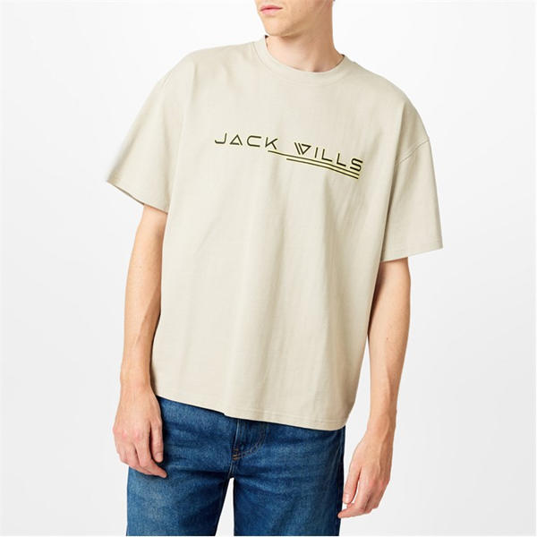 Jack Wills Logo T Shirt Chalk