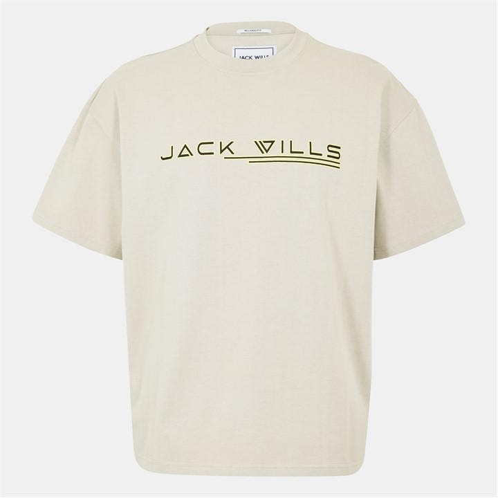 Jack Wills Logo T Shirt Chalk