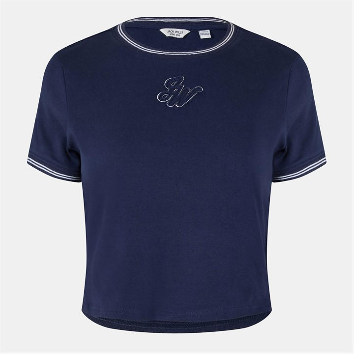 Jack Wills Logo Tee Navy/White