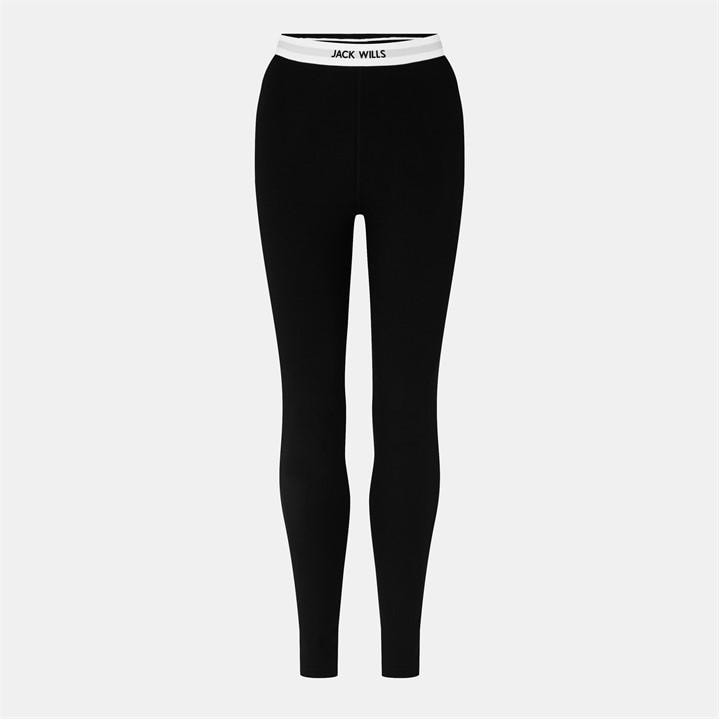 Jack Wills Logo Waistband Leggings Black/White