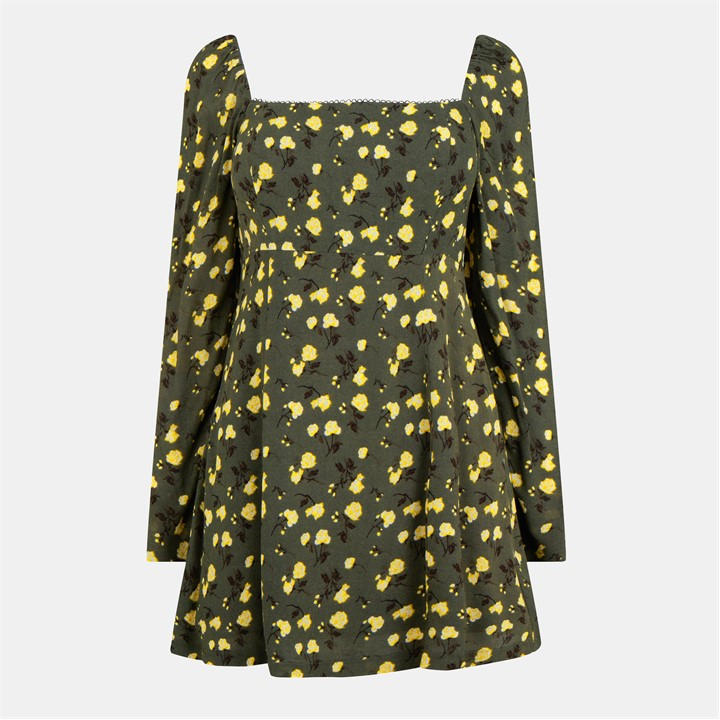 Jack Wills Long Sleeve Mini Dress Floral Print