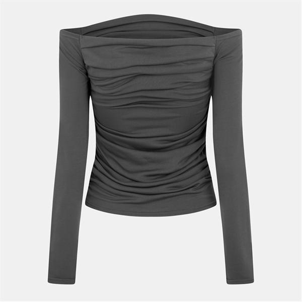 Jack Wills Long Sleeve T Shirt Folkstone Grey