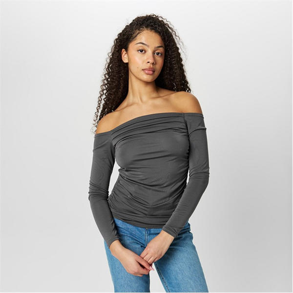 Jack Wills Long Sleeve T Shirt Folkstone Grey