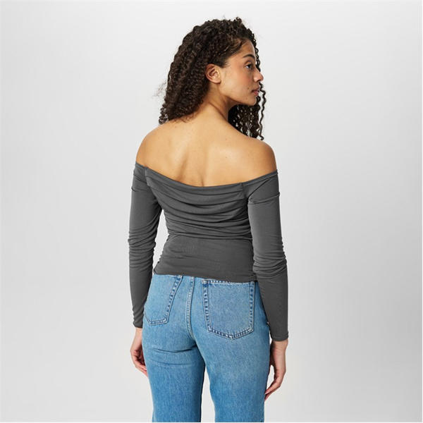 Jack Wills Long Sleeve T Shirt Folkstone Grey