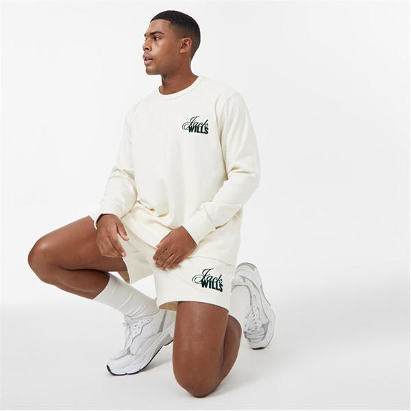 Jack Wills Long Sleeve Vintage Rib T Shirt Cream