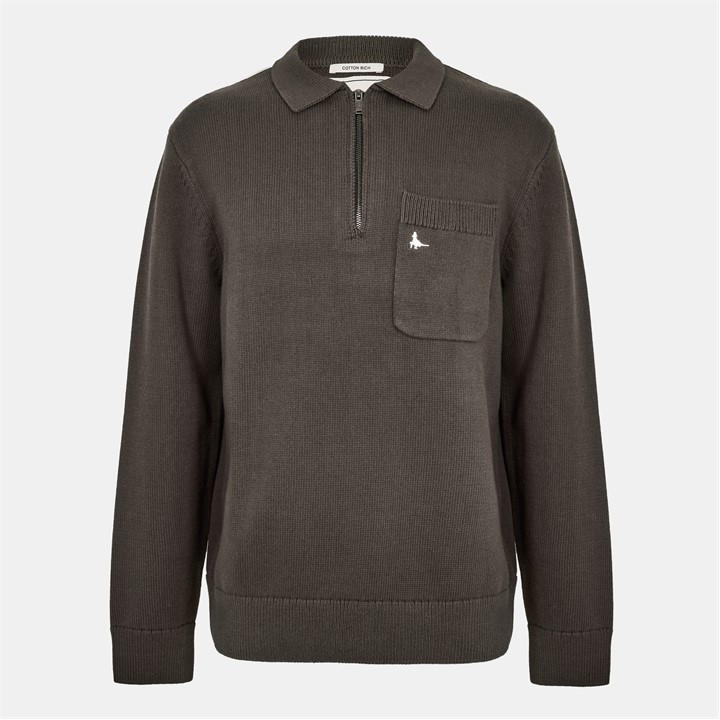Jack Wills Long Sleeve Zip Knit Polo Iron
