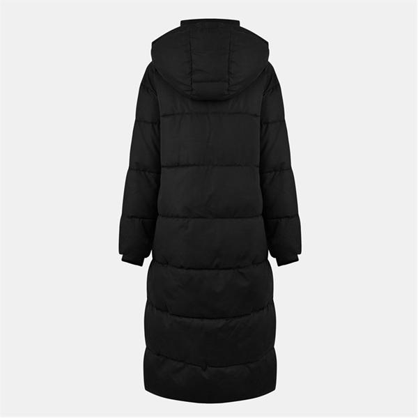 Jack Wills Longline Puffer Jacket Black