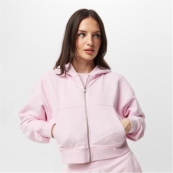 Jack Wills Loopbck Zip Through Hoodie Pink