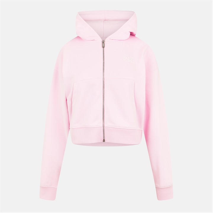 Jack Wills Loopbck Zip Through Hoodie Pink