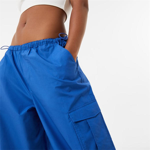 Jack Wills Low Parachute Trousers Cobalt