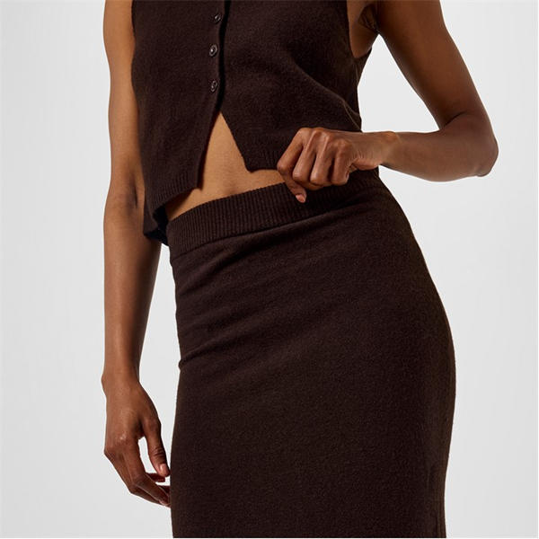 Jack Wills Maxi Knit Skirt Cocao