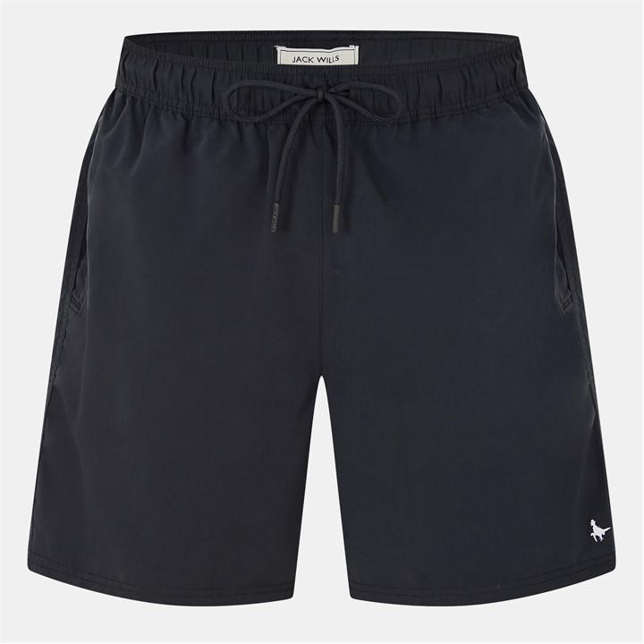 Jack Wills Mid Length Swim Shorts Mens Black