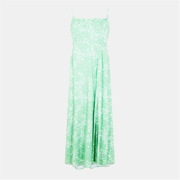 Jack Wills Midi Dress Green Ditsy