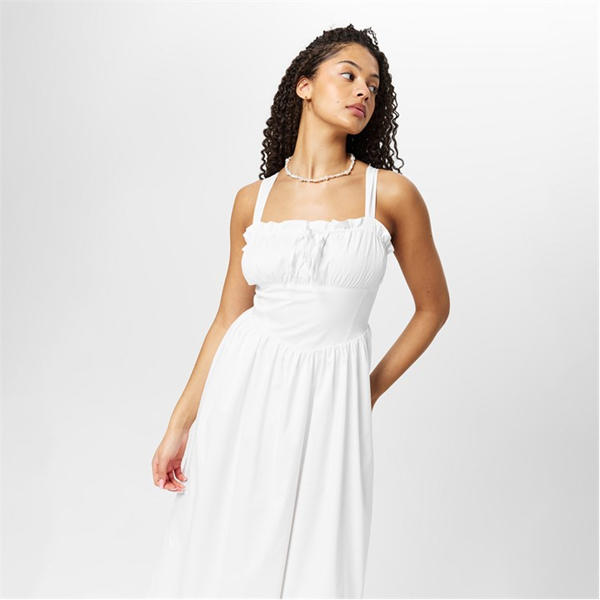 Jack Wills Midi Dress White