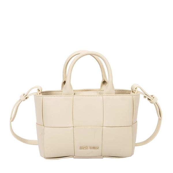 Jack Wills Mini Weave Bag Cream