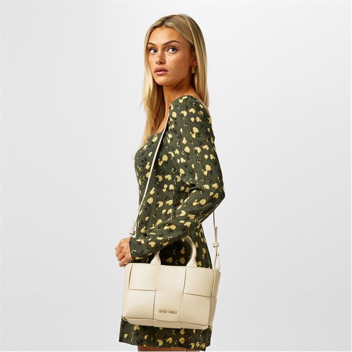 Jack Wills Mini Weave Bag Cream