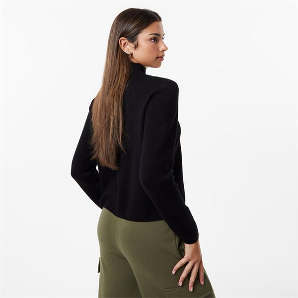 Jack Wills Mock Neck Jumper Black