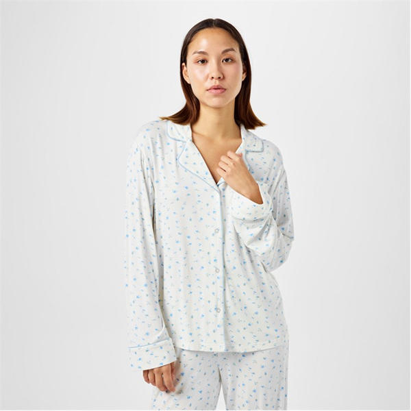 Jack Wills Modal Pyjama Set Blueberry AOP