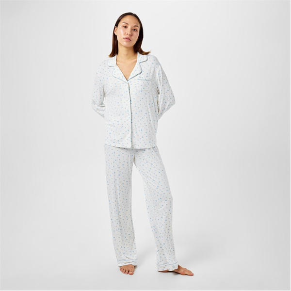 Jack Wills Modal Pyjama Set Blueberry AOP