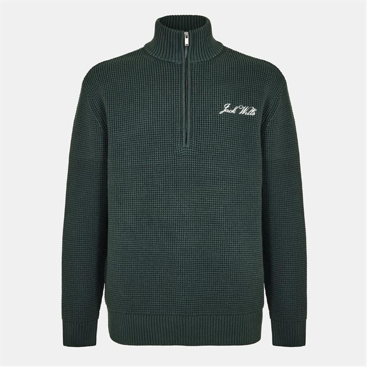 Jack Wills Monty quarter Zip Men Evergreen