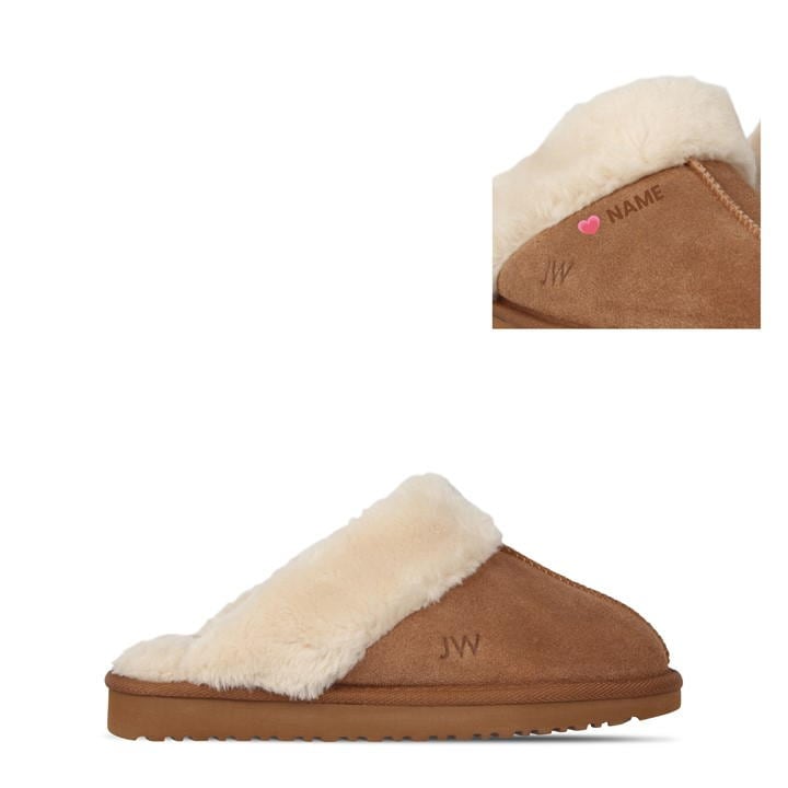 Jack Wills Mule Slippers Tan