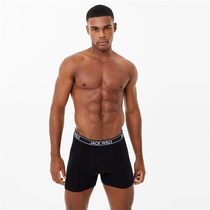 Jack Wills Multipack Boxers 3 Pack Black