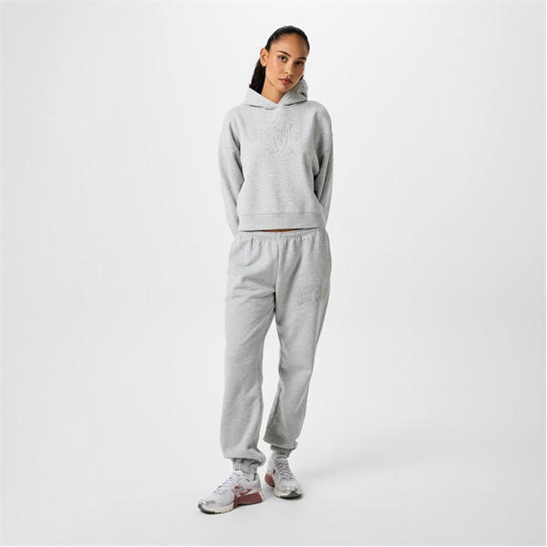 Jack Wills Neat Cuff Joggers Womens Grey Marl