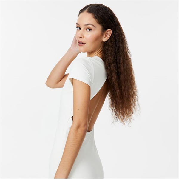 Jack Wills Open Back Maxi Dress Vintage White